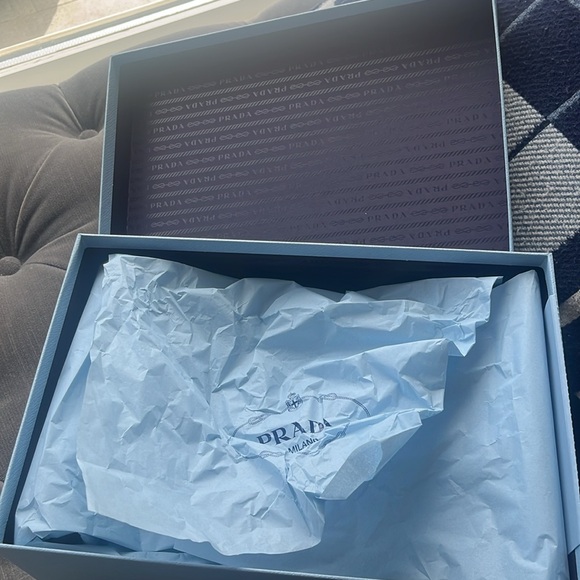 NWOT Prada Black Brushed Leather Loafers- comes with box,  dust covers- - Picture 14 of 14